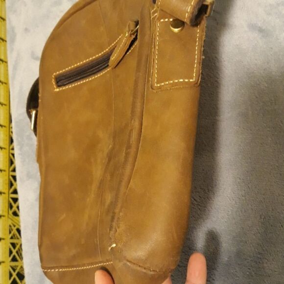 Tiding leather crossbody bag brown - Picture 4 of 8